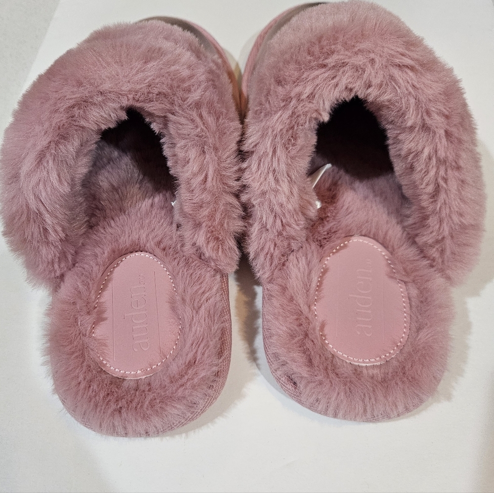 Pink faux fur slippers - Picture 3 of 4
